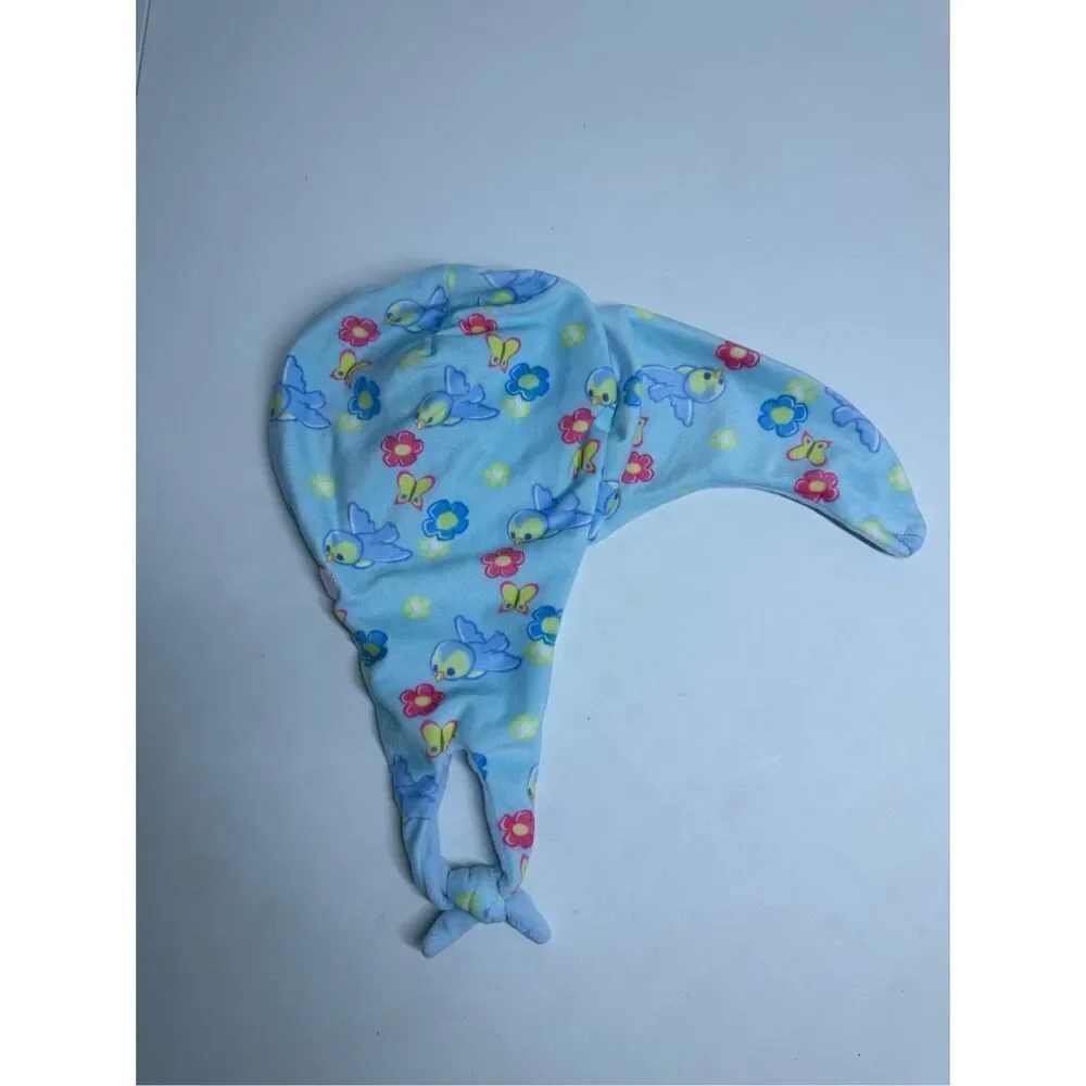 Disney Parks Blue Hei Hei Moana Fleece Lined Chin Strap Baby Infant Hat EUC OS
